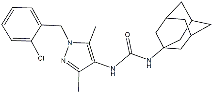 N-(1-adamantyl)-N'-[1-(2-chlorobenzyl)-3,5-dimethyl-1H-pyrazol-4-yl]urea Structure