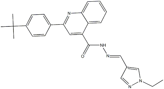 2-(4-tert-butylphenyl)-N'-[(1-ethyl-1H-pyrazol-4-yl)methylene]-4-quinolinecarbohydrazide Structure