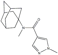 N-(1-adamantyl)-N,1-dimethyl-1H-pyrazole-4-carboxamide Struktur