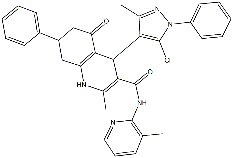 4-(5-chloro-3-methyl-1-phenyl-1H-pyrazol-4-yl)-2-methyl-N-(3-methyl-2-pyridinyl)-5-oxo-7-phenyl-1,4,5,6,7,8-hexahydro-3-quinolinecarboxamide|