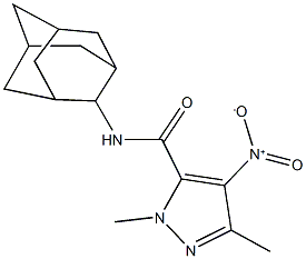 N-(2-adamantyl)-4-nitro-1,3-dimethyl-1H-pyrazole-5-carboxamide Structure