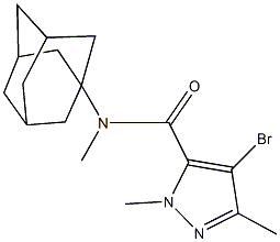 N-(1-adamantyl)-4-bromo-N,1,3-trimethyl-1H-pyrazole-5-carboxamide 结构式
