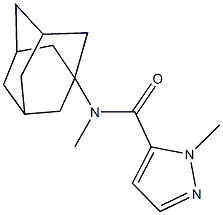 N-(1-adamantyl)-N,1-dimethyl-1H-pyrazole-5-carboxamide Struktur