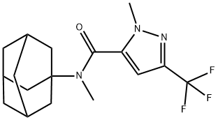 N-(1-adamantyl)-N,1-dimethyl-3-(trifluoromethyl)-1H-pyrazole-5-carboxamide Struktur