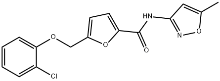 5-[(2-chlorophenoxy)methyl]-N-(5-methyl-3-isoxazolyl)-2-furamide,515848-12-1,结构式