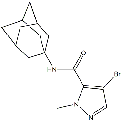 N-(1-adamantyl)-4-bromo-1-methyl-1H-pyrazole-5-carboxamide Structure