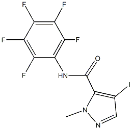 4-iodo-1-methyl-N-(2,3,4,5,6-pentafluorophenyl)-1H-pyrazole-5-carboxamide Structure