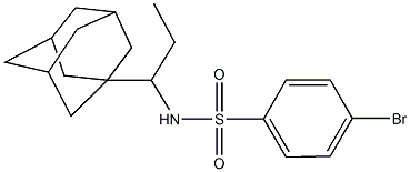 N-[1-(1-adamantyl)propyl]-4-bromobenzenesulfonamide Structure