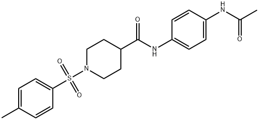 N-[4-(acetylamino)phenyl]-1-[(4-methylphenyl)sulfonyl]-4-piperidinecarboxamide Struktur