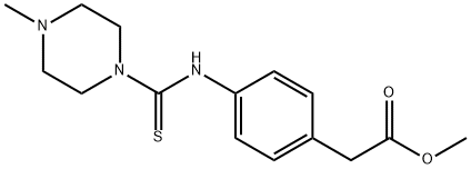 methyl (4-{[(4-methyl-1-piperazinyl)carbothioyl]amino}phenyl)acetate|