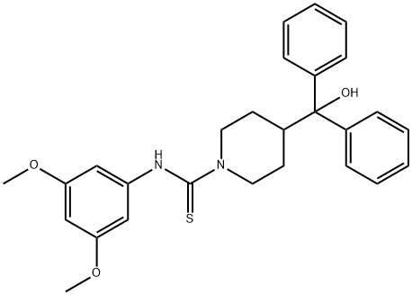 N-(3,5-dimethoxyphenyl)-4-[hydroxy(diphenyl)methyl]-1-piperidinecarbothioamide|
