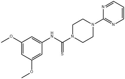 N-(3,5-dimethoxyphenyl)-4-(2-pyrimidinyl)-1-piperazinecarbothioamide,516460-40-5,结构式