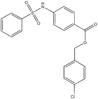 4-chlorobenzyl 4-[(phenylsulfonyl)amino]benzoate Struktur