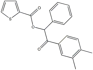 516467-24-6 2-(3,4-dimethylphenyl)-2-oxo-1-phenylethyl 2-thiophenecarboxylate