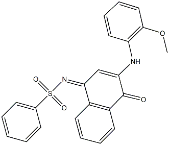 518054-79-0 N-(3-(2-methoxyanilino)-4-oxo-1(4H)-naphthalenylidene)benzenesulfonamide