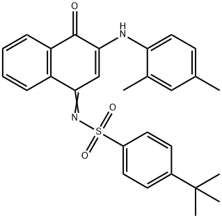 4-tert-butyl-N-(3-(2,4-dimethylanilino)-4-oxo-1(4H)-naphthalenylidene)benzenesulfonamide Structure