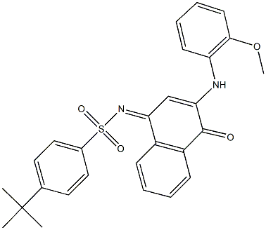 518302-00-6 4-tert-butyl-N-(3-(2-methoxyanilino)-4-oxo-1(4H)-naphthalenylidene)benzenesulfonamide