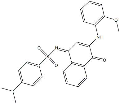 518302-05-1 4-isopropyl-N-(3-(2-methoxyanilino)-4-oxo-1(4H)-naphthalenylidene)benzenesulfonamide