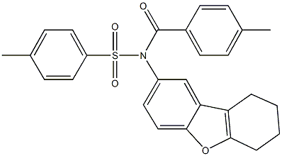 518303-96-3 4-methyl-N-(4-methylbenzoyl)-N-(6,7,8,9-tetrahydrodibenzo[b,d]furan-2-yl)benzenesulfonamide