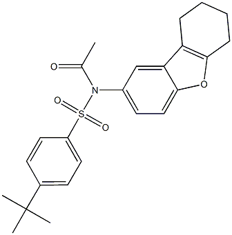 N-acetyl-4-tert-butyl-N-(6,7,8,9-tetrahydrodibenzo[b,d]furan-2-yl)benzenesulfonamide Structure