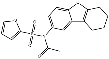 N-acetyl-N-(6,7,8,9-tetrahydrodibenzo[b,d]furan-2-yl)-2-thiophenesulfonamide Struktur
