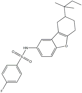 518319-36-3 4-fluoro-N-(8-tert-pentyl-6,7,8,9-tetrahydrodibenzo[b,d]furan-2-yl)benzenesulfonamide