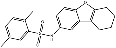 2,5-dimethyl-N-(6,7,8,9-tetrahydrodibenzo[b,d]furan-2-yl)benzenesulfonamide Structure