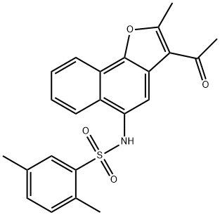 N-(3-acetyl-2-methylnaphtho[1,2-b]furan-5-yl)-2,5-dimethylbenzenesulfonamide Structure
