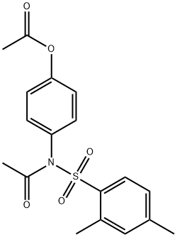 4-{acetyl[(2,4-dimethylphenyl)sulfonyl]amino}phenyl acetate Struktur
