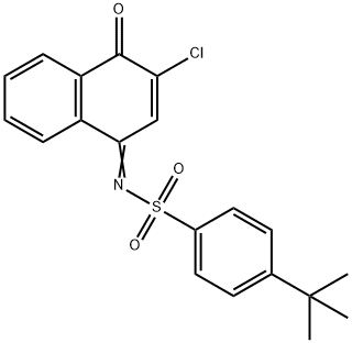4-tert-butyl-N-(3-chloro-4-oxo-1(4H)-naphthalenylidene)benzenesulfonamide Structure