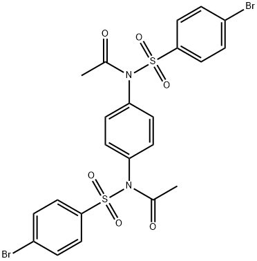 N-acetyl-N-(4-{acetyl[(4-bromophenyl)sulfonyl]amino}phenyl)-4-bromobenzenesulfonamide Structure