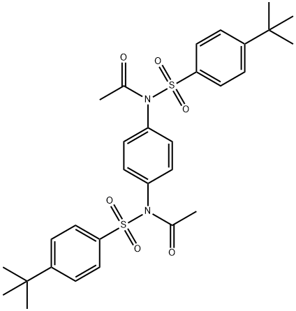N-acetyl-N-(4-{acetyl[(4-tert-butylphenyl)sulfonyl]amino}phenyl)-4-tert-butylbenzenesulfonamide Structure