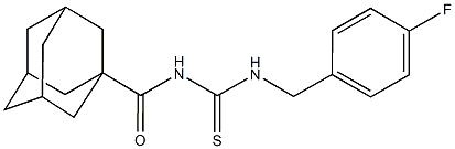N-(1-adamantylcarbonyl)-N'-(4-fluorobenzyl)thiourea Struktur