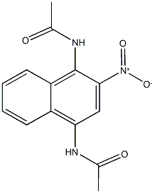 N-{4-(acetylamino)-2-nitro-1-naphthyl}acetamide Struktur