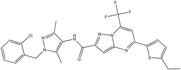 N-[1-(2-chlorobenzyl)-3,5-dimethyl-1H-pyrazol-4-yl]-5-(5-ethyl-2-thienyl)-7-(trifluoromethyl)pyrazolo[1,5-a]pyrimidine-2-carboxamide