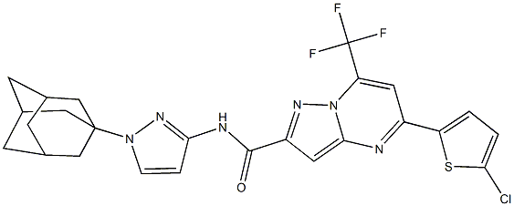 N-[1-(1-adamantyl)-1H-pyrazol-3-yl]-5-(5-chloro-2-thienyl)-7-(trifluoromethyl)pyrazolo[1,5-a]pyrimidine-2-carboxamide|