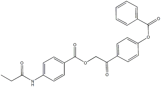 2-[4-(benzoyloxy)phenyl]-2-oxoethyl 4-(propionylamino)benzoate Structure