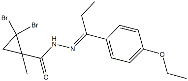 2,2-dibromo-N'-[1-(4-ethoxyphenyl)propylidene]-1-methylcyclopropanecarbohydrazide Structure