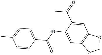 N-(6-acetyl-1,3-benzodioxol-5-yl)-4-methylbenzamide Structure