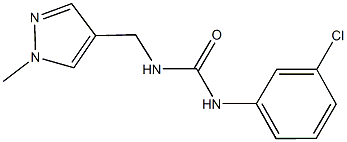 N-(3-chlorophenyl)-N'-[(1-methyl-1H-pyrazol-4-yl)methyl]urea Structure