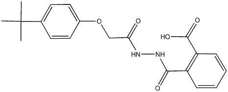 2-({2-[(4-tert-butylphenoxy)acetyl]hydrazino}carbonyl)benzoic acid Structure