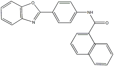 N-[4-(1,3-benzoxazol-2-yl)phenyl]naphthalene-1-carboxamide Struktur