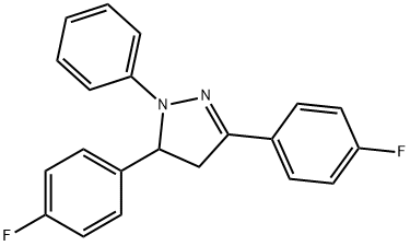 3,5-bis(4-fluorophenyl)-1-phenyl-4,5-dihydro-1H-pyrazole Struktur