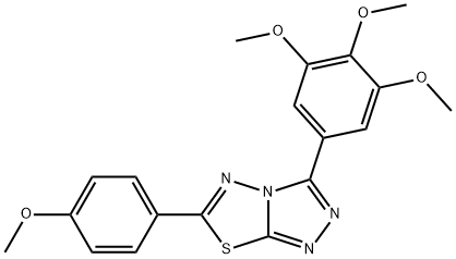 6-(4-methoxyphenyl)-3-(3,4,5-trimethoxyphenyl)[1,2,4]triazolo[3,4-b][1,3,4]thiadiazole Struktur