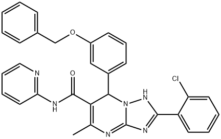 538362-98-0 7-[3-(benzyloxy)phenyl]-2-(2-chlorophenyl)-5-methyl-N-(2-pyridinyl)-4,7-dihydro[1,2,4]triazolo[1,5-a]pyrimidine-6-carboxamide