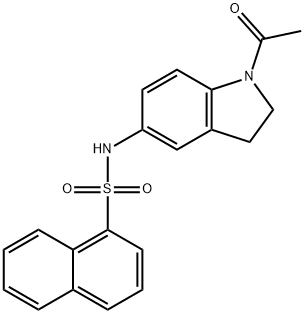 N-(1-acetyl-2,3-dihydro-1H-indol-5-yl)-1-naphthalenesulfonamide Struktur