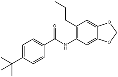 4-tert-butyl-N-(6-propyl-1,3-benzodioxol-5-yl)benzamide Struktur