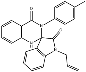 1-allyl-3'-(4-methylphenyl)-1,2',3,3'-tetrahydrospiro(2H-indole-3,2'-quinazoline)-2,4'(1'H)-dione,540514-68-9,结构式