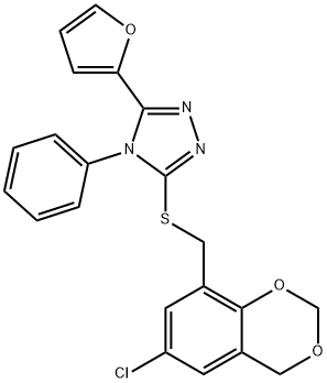 540514-70-3 (6-chloro-4H-1,3-benzodioxin-8-yl)methyl 5-(2-furyl)-4-phenyl-4H-1,2,4-triazol-3-yl sulfide