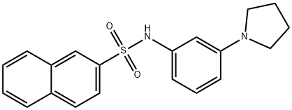 N-[3-(1-pyrrolidinyl)phenyl]-2-naphthalenesulfonamide,540515-48-8,结构式